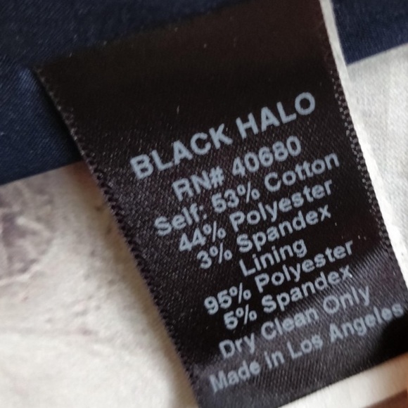 Black Halo Color-block Sleeveless Sheath Mini Dress, size 12 in black & navy - Picture 7 of 8